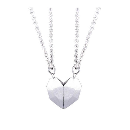 Cheky - Creative Magnet Necklace Love Heart Broken Men And Women