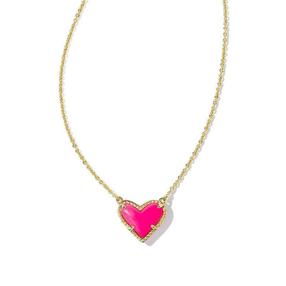 Cheky - Heart-shaped Necklace Adjustable Peach Heart Natural Stone Clavicle Chain Love Necklace For Women Valentine's Day