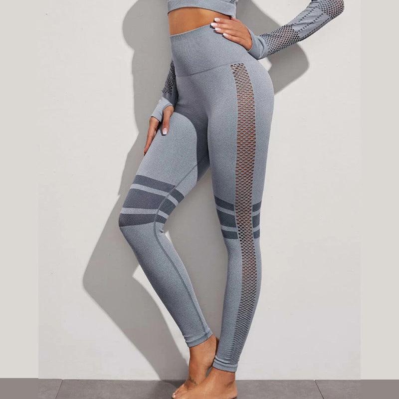 Cheky - Hollow Mesh Breathable Yoga Pants