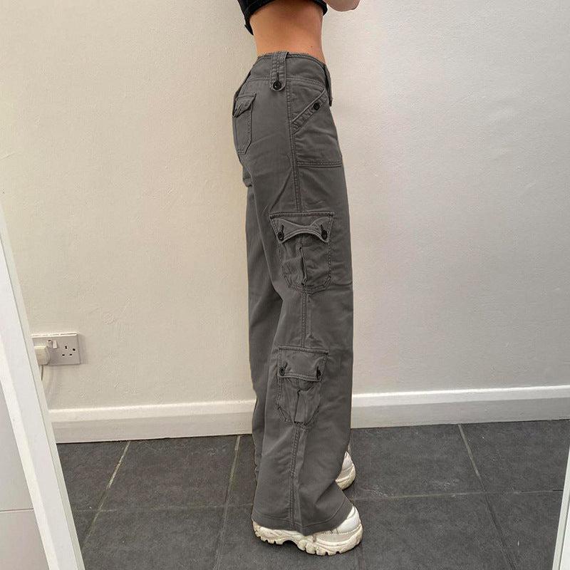 Cheky - Hot Girl Fried Street Straight Casual Pants American Style