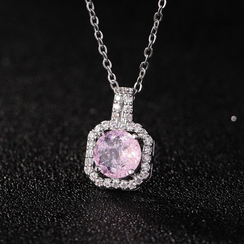 Cheky - Perfume Bottle Pendant Necklace Women's Full Diamond