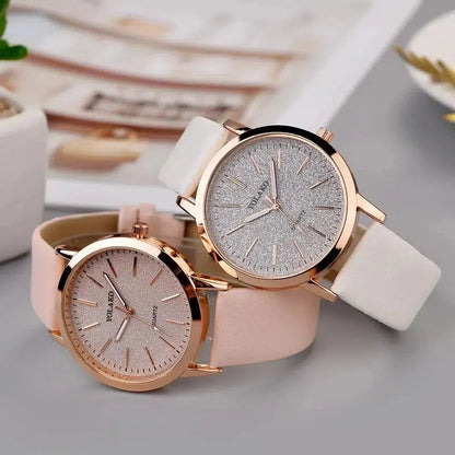 Cheky - Women's Watches Brand Luxury Fashion Ladies Watch Leather Watch Women Female Quartz Wristwatches Montre Femme reloj mujer