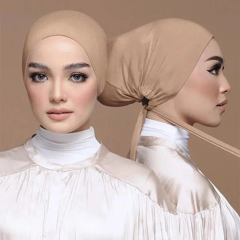 Cheky - New Soft Modal Muslim Turban Hat Inner Hijab Caps Islamic Underscarf Bonnet India Hat Female Headwrap Turbante Mujer