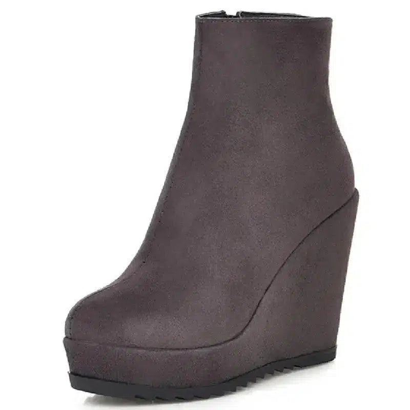 Cheky - Autumn And Winter Women Platform Platform Wedge Boots