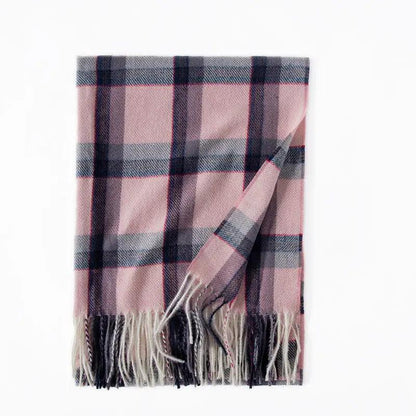 Cheky - Contrast Check Print Of Cashmere Scarf