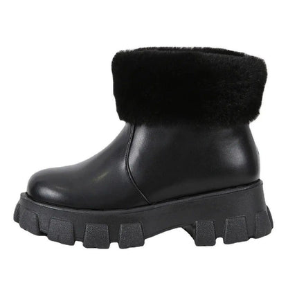 Cheky - Europe And The United States New Spot Sponge Cake Thick-soled Hairy Martin Boots Women