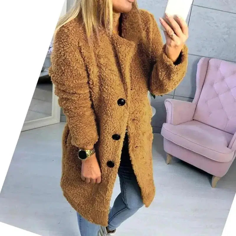 Cheky - Mid-length long-sleeved fur coat