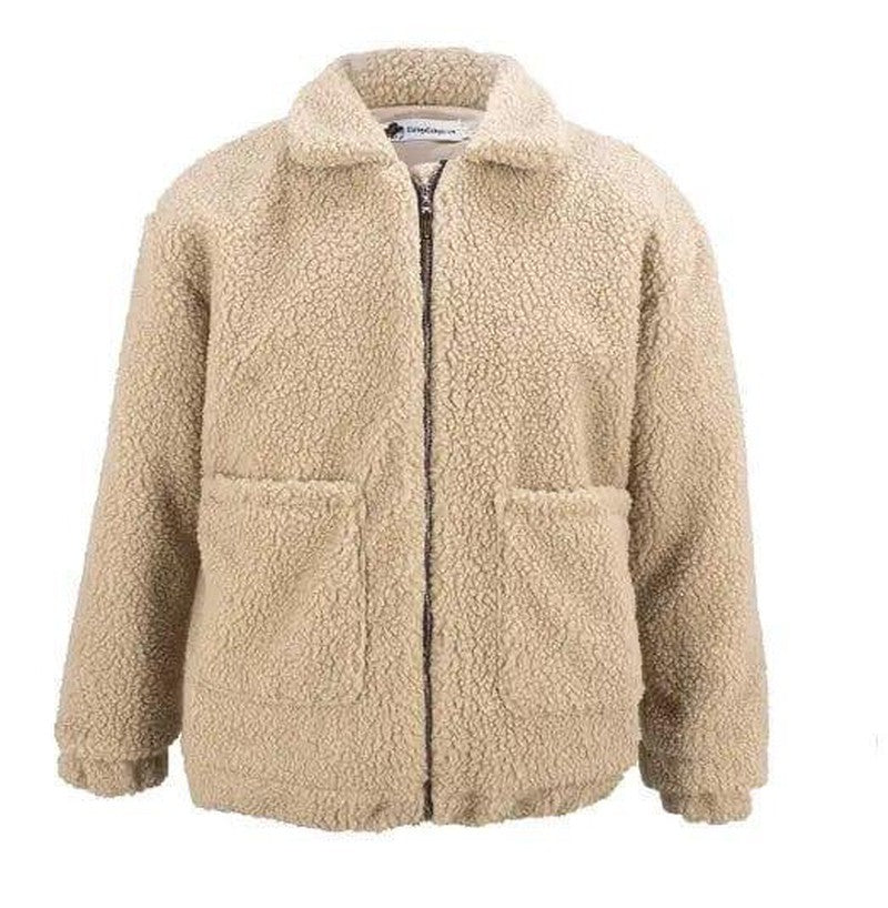 Cheky - shearling coat jacket women autumn winter warm thick plush