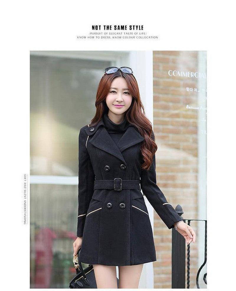 Cheky - Street Chic Woolen Slim Coat