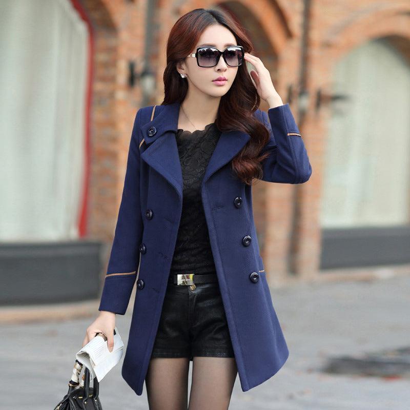 Cheky - Street Chic Woolen Slim Coat