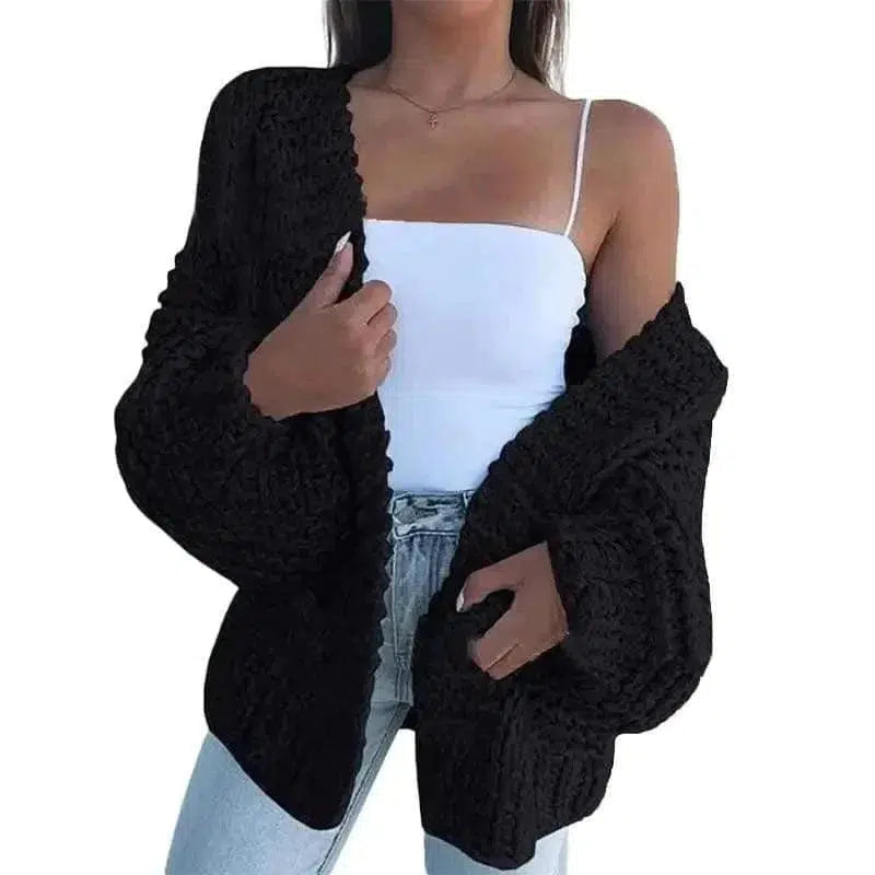 Cheky - Thick sweater cardigan