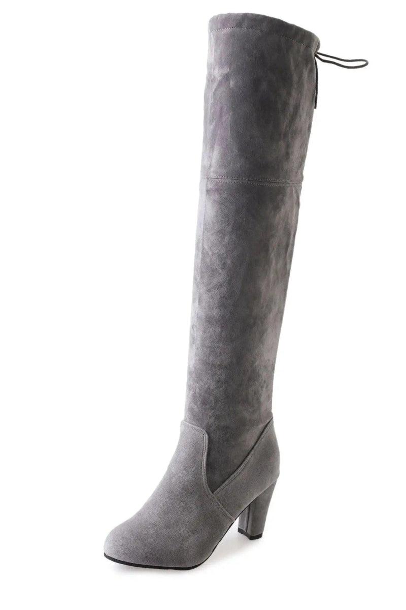 Cheky - Women's Black Knee High Boots with High Heel | Long Boots