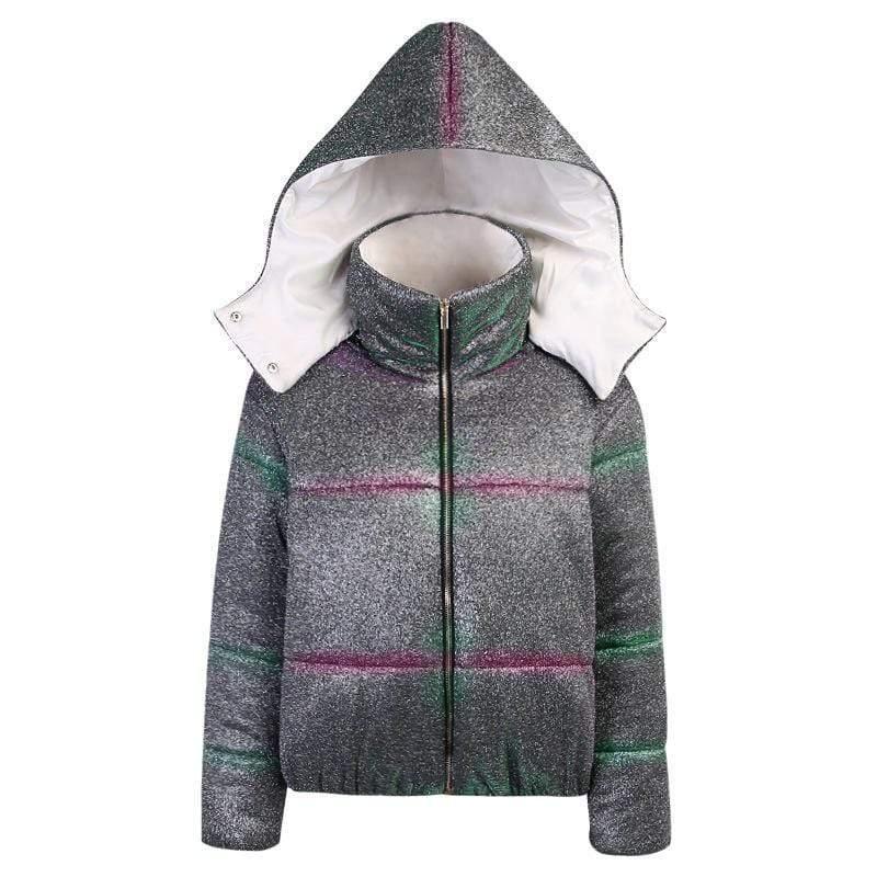 Cheky - Women's flash warm zipper hooded cotton coat